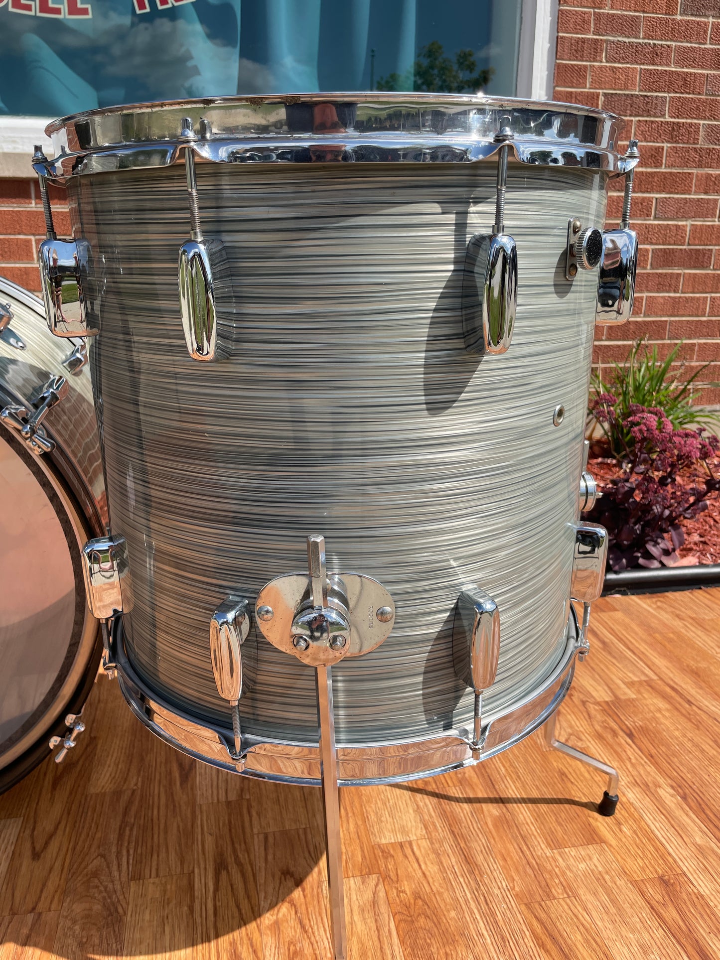 1960s Rogers Holiday Buddy Rich Celebrity Drum Set Steel Gray Ripple Pearl 22/13/16 Cleveland