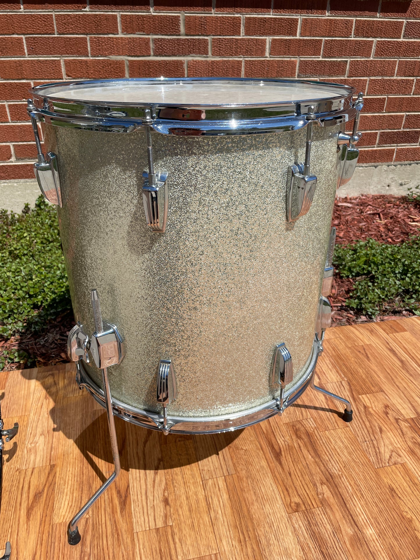 1960s Ludwig Hollywood Drum Set Silver Sparkle Pre-Serial COB