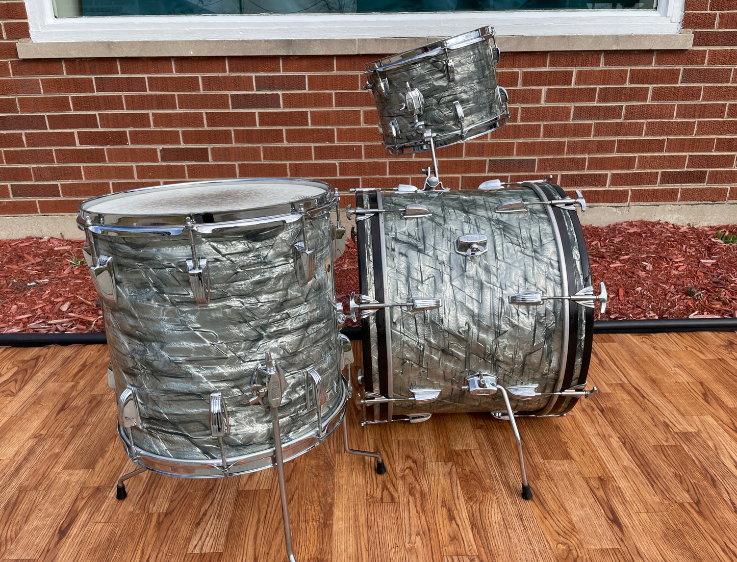 1968 Ludwig Down Beat Drum Set Sky Blue Pearl 20/12/14