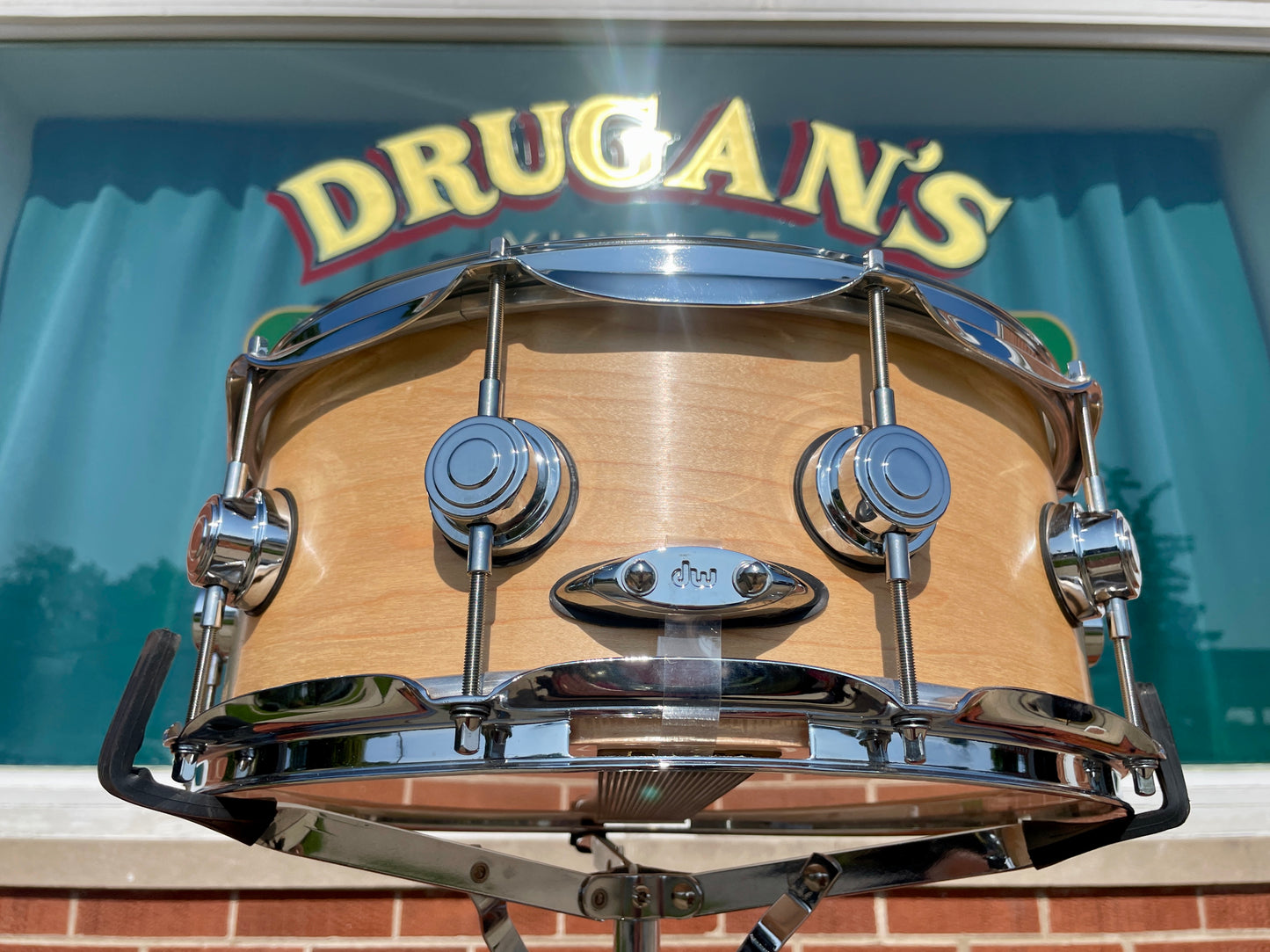 2007 DW Collector's Series 6x14 Maple Snare Drum Natural Drum Workshop Ten & Six