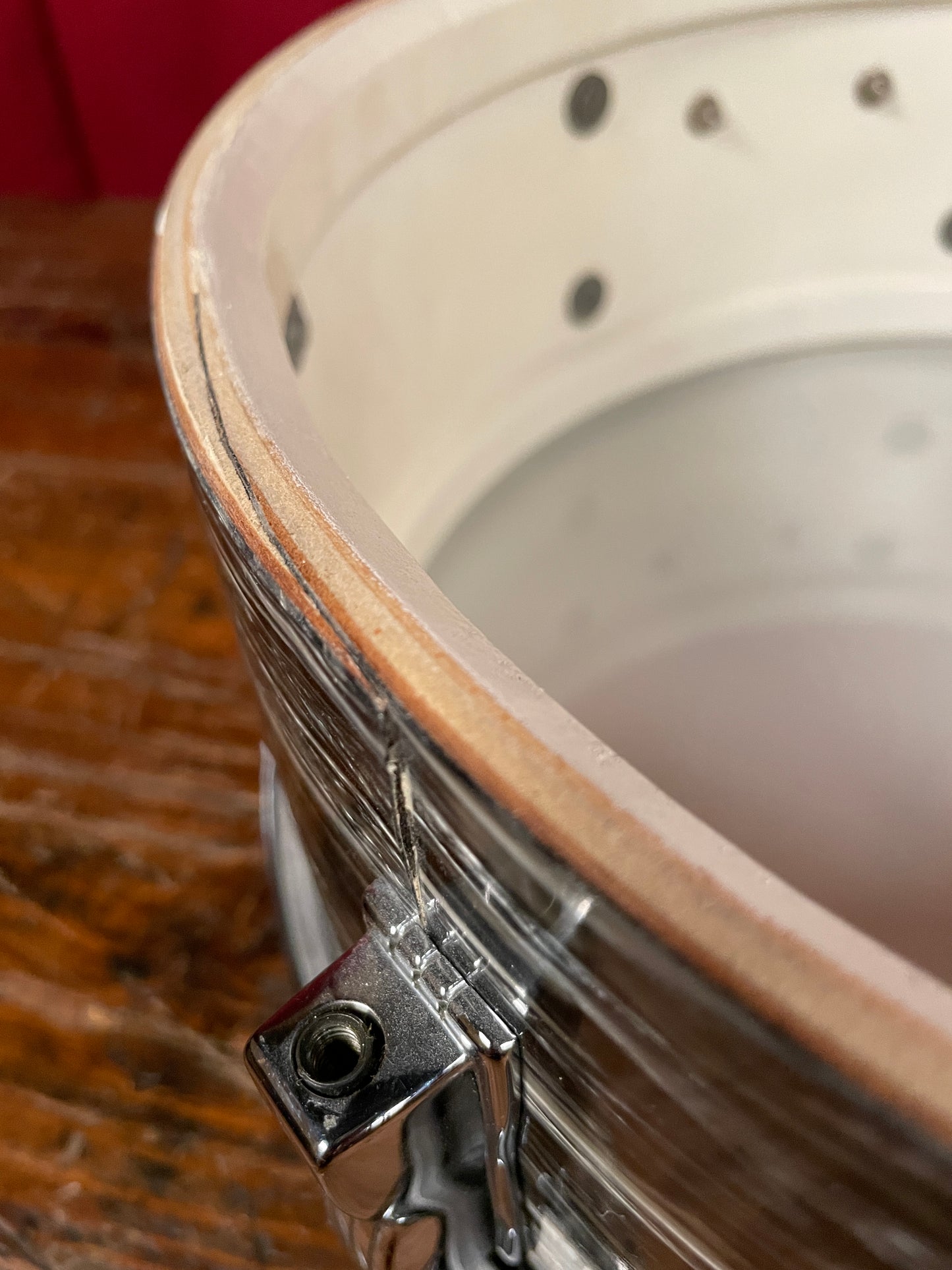 1966 Ludwig Jazz Festival 5x14 Snare Drum Oyster Black Pearl Ringo Starr, Bearing Edge