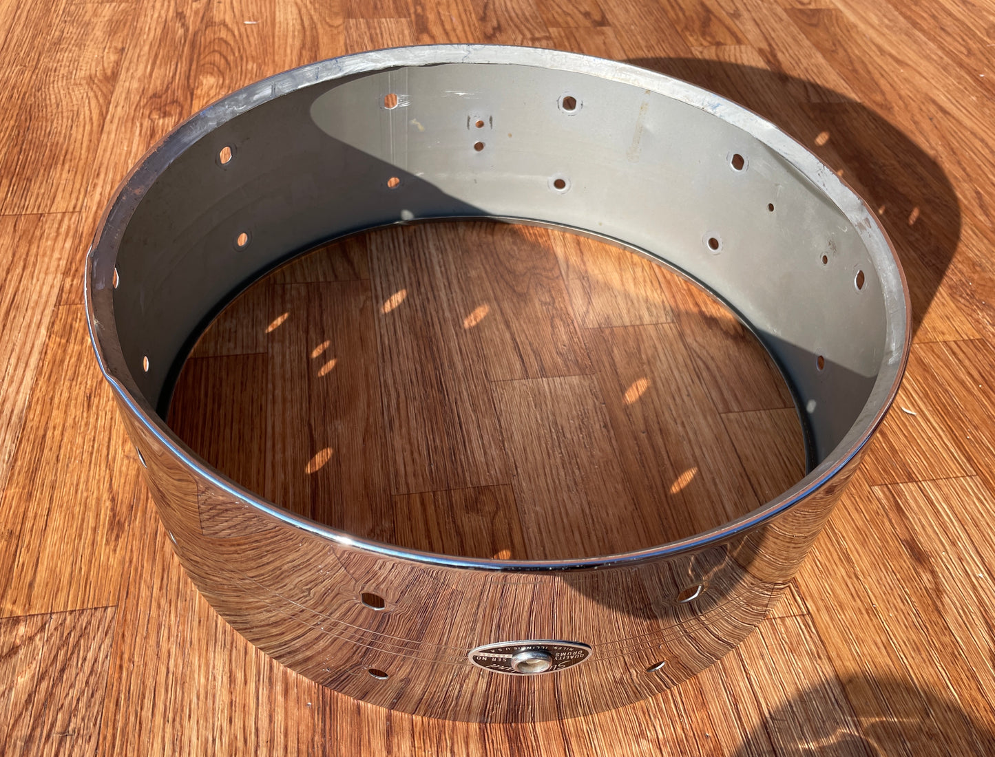 1970s Slingerland 5x14 No. 132 Gene Krupa Sound King Snare Drum Shell COB