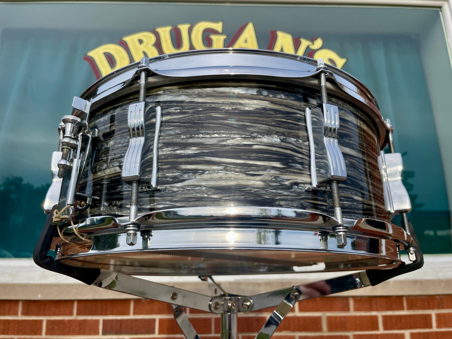 1966 Ludwig Jazz Festival 5x14 Snare Drum Oyster Black Pearl Ringo Starr, Side 2