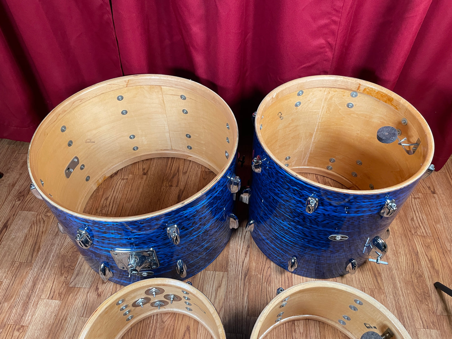 1970s Slingerland New Rock Outfit No. 50 N Blue Agate Catalog Drum Set 20/12/13/16