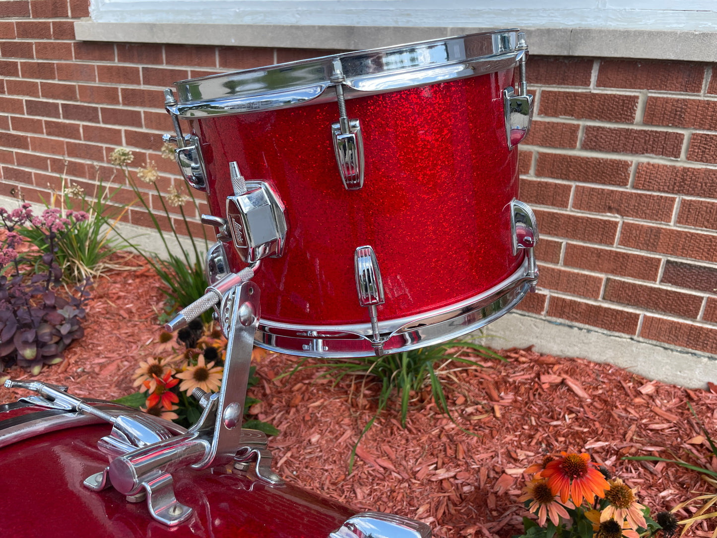1960s Ludwig Downbeat Drum Set Red Sparkle 20/12/14