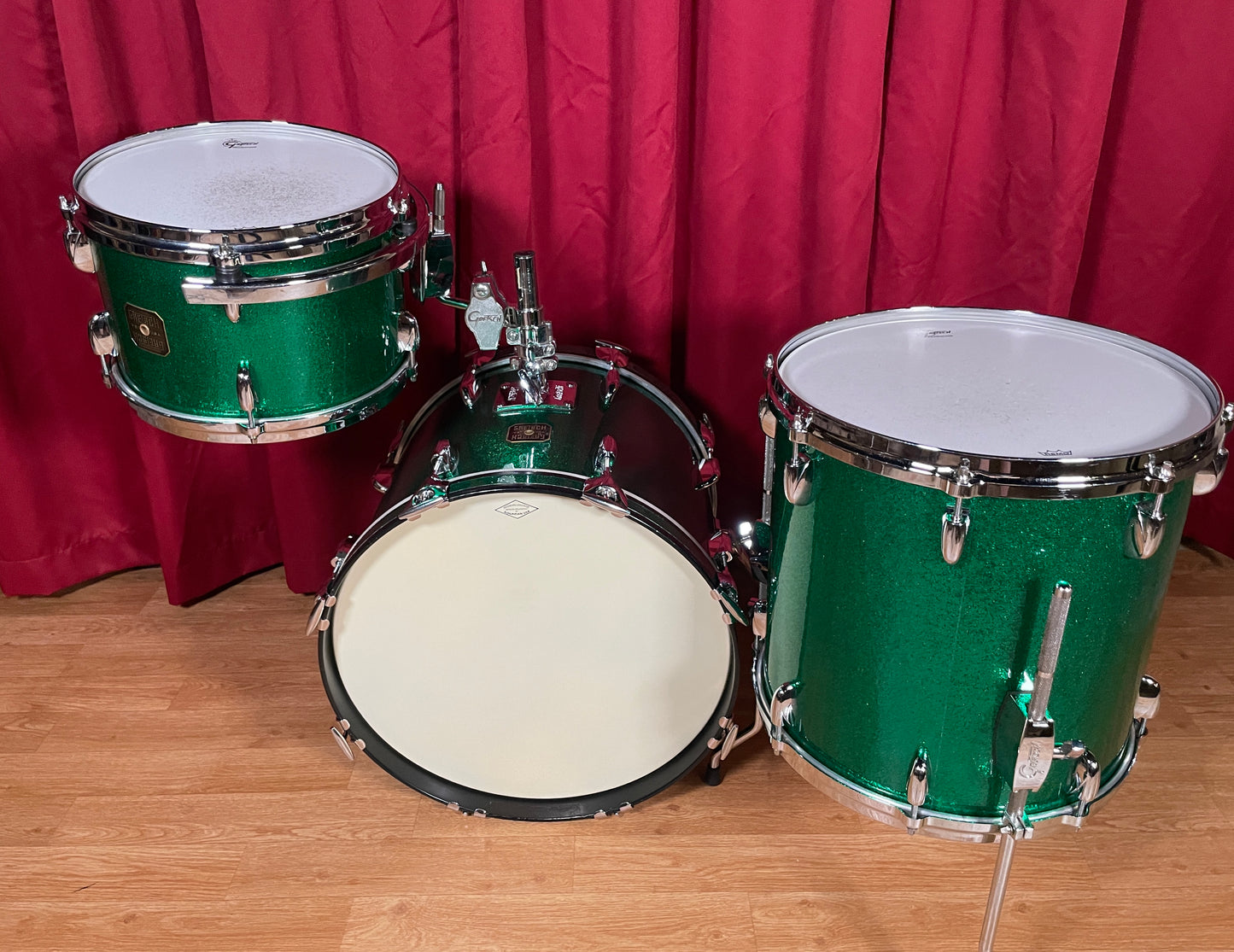 Gretsch USA Custom Bop Drum Set Green Sparkle 18/12/14