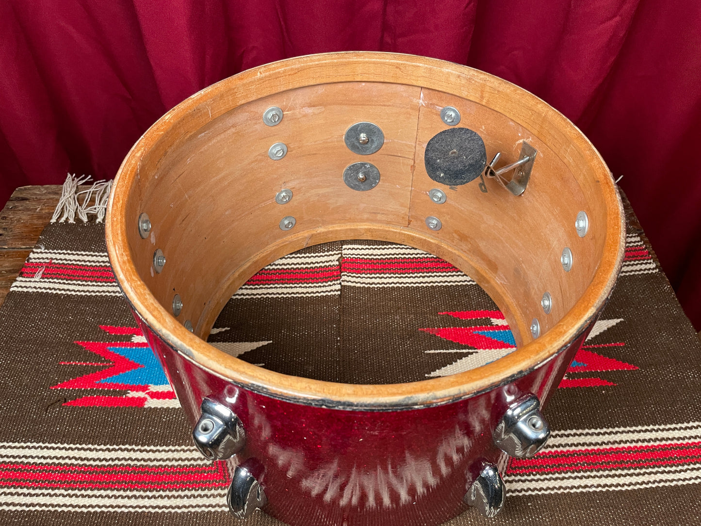 1964 Slingerland 9x13 Tom Red Sparkle 13x9