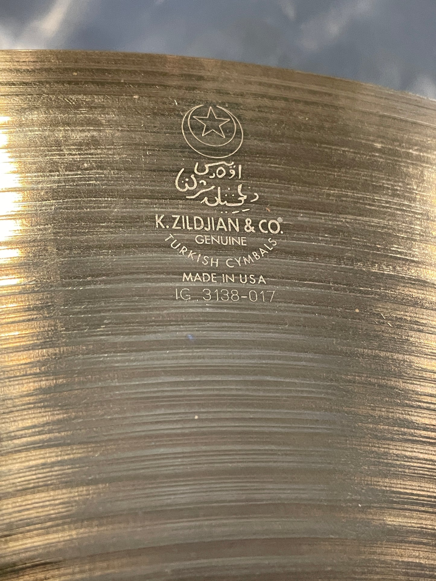 19" Zildjian K Dark Crash Thin Cymbal 1740g