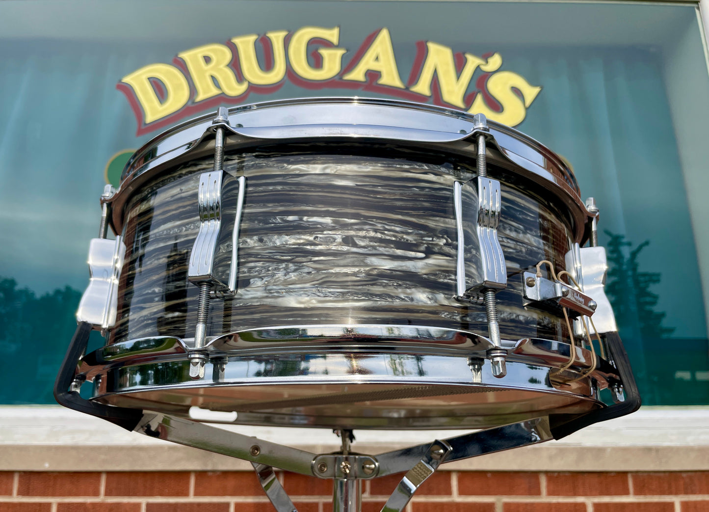1966 Ludwig Jazz Festival 5x14 Snare Drum Oyster Black Pearl Ringo Starr, Side 4