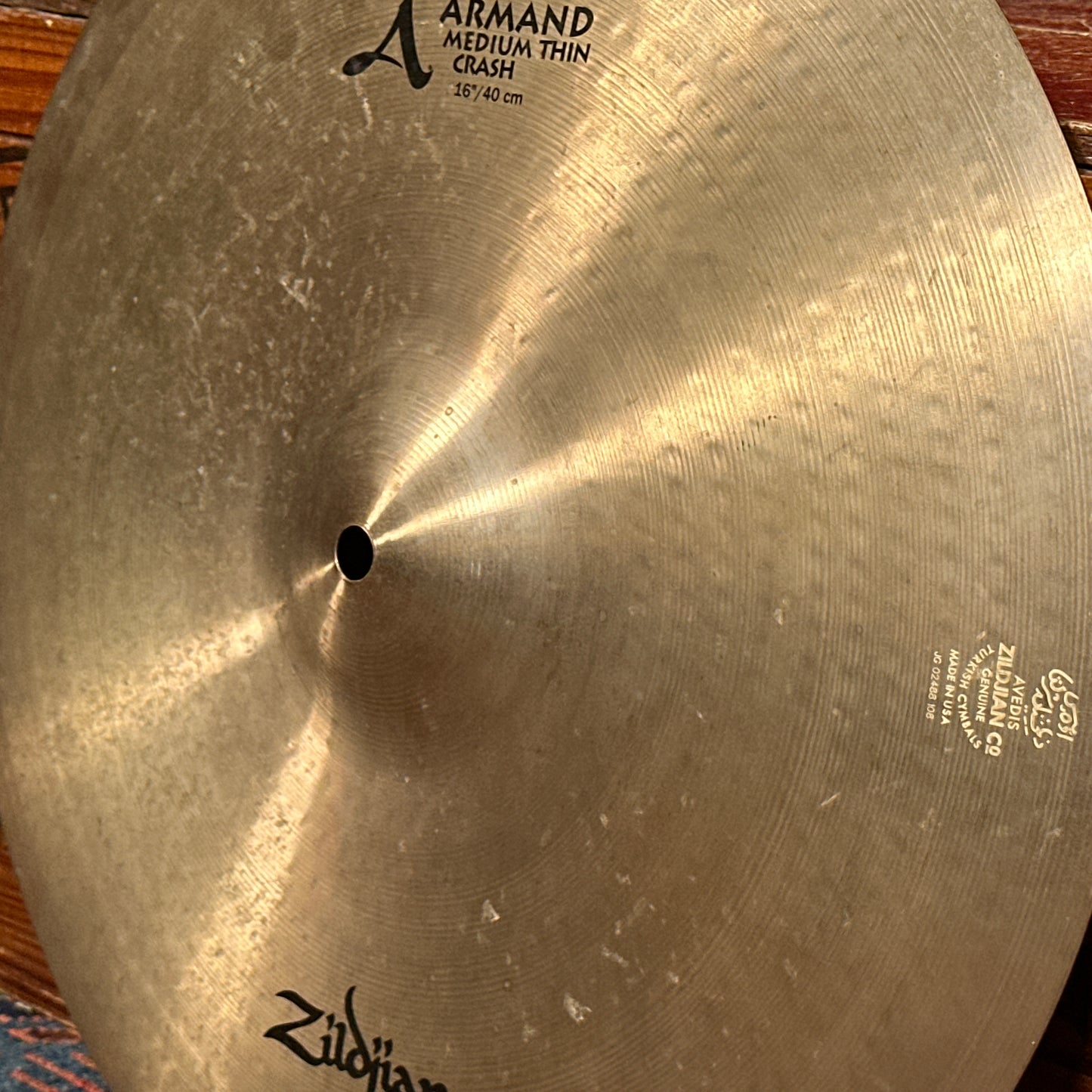 16" Zildjian A Armand Medium Thin Crash Cymbal 1026g *Video Demo*
