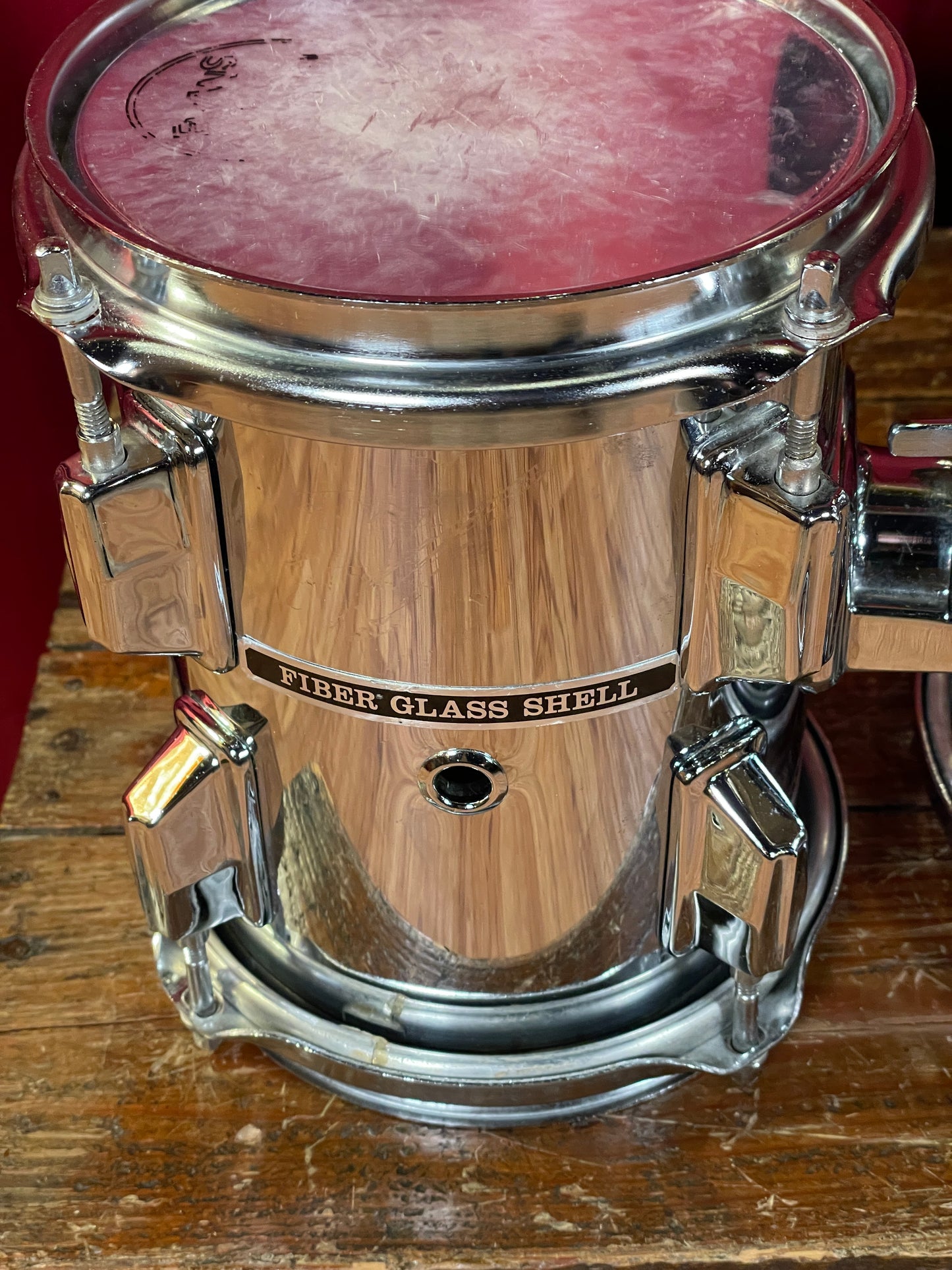 1980s Pearl F Series 6/8/10 Fiberglass Tom Set Chrome w/ TH-90 Tom Arms MIJ