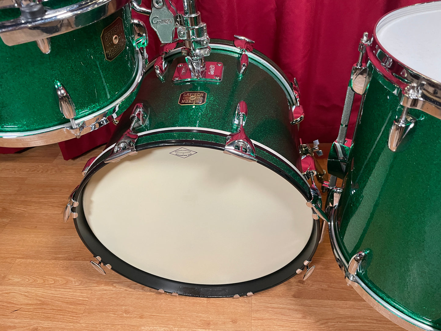 Gretsch USA Custom Bop Drum Set Green Sparkle 18/12/14