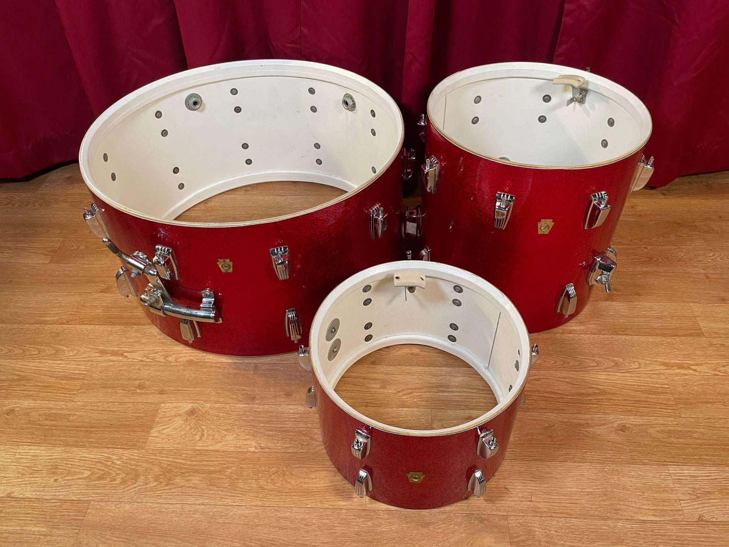 1960s Ludwig New Yorker Drum Set Red Sparkle 22/12/14 *Video Demo*