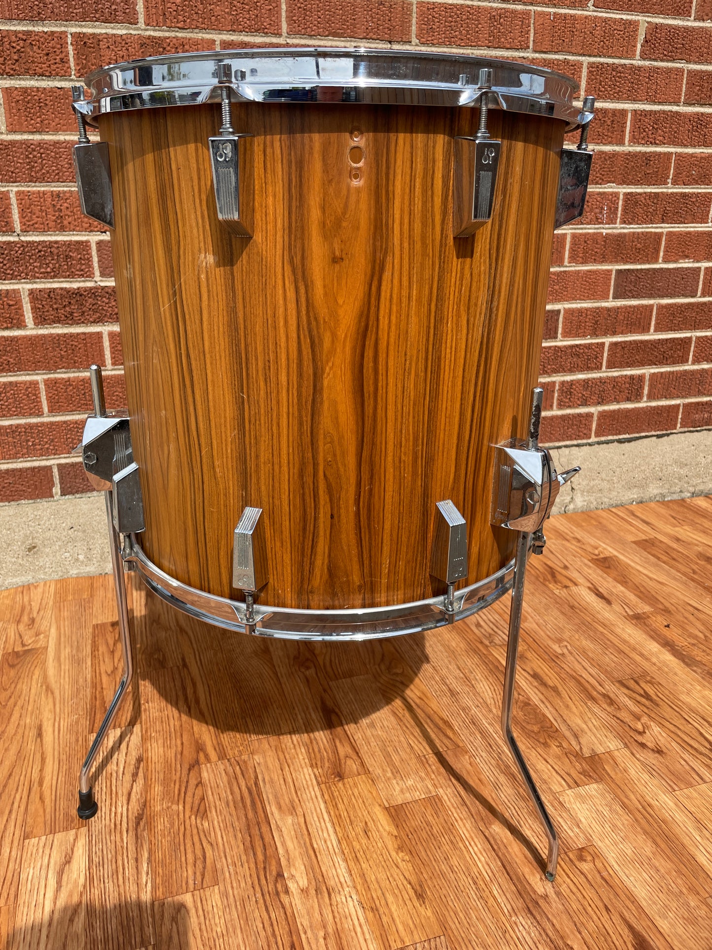 1980s Sonor Phonic 16x16 Floor Tom Genuine Rosewood