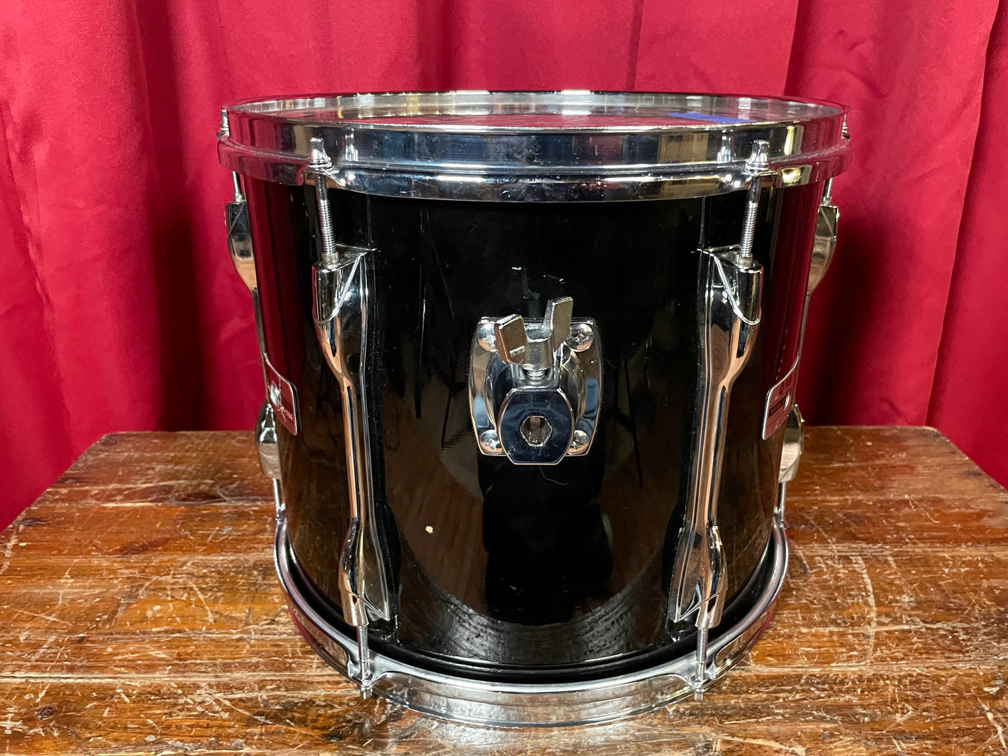 1980s Yamaha Recording Custom 11x13 Tom Drum Single Piano Black 13x11