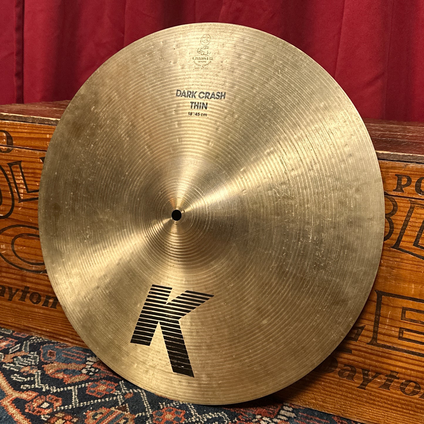 18" Zildjian K 1990s IAK Dark Crash Thin Cymbal 1352g *Video Demo*