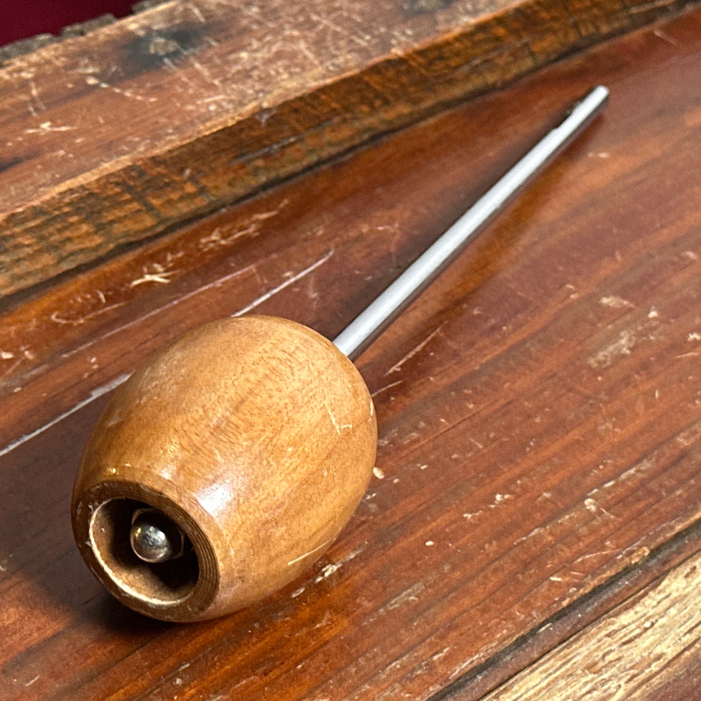 Vintage Wood Bass Drum Beater