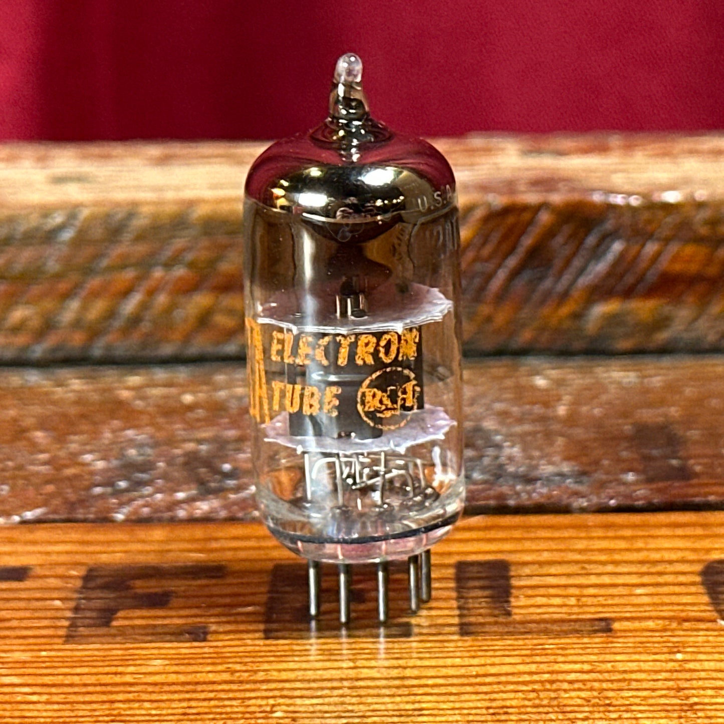 Vintage RCA 12AT7 Preamp Tube Black Plate ECC81 Valve Square Getter NOS #249