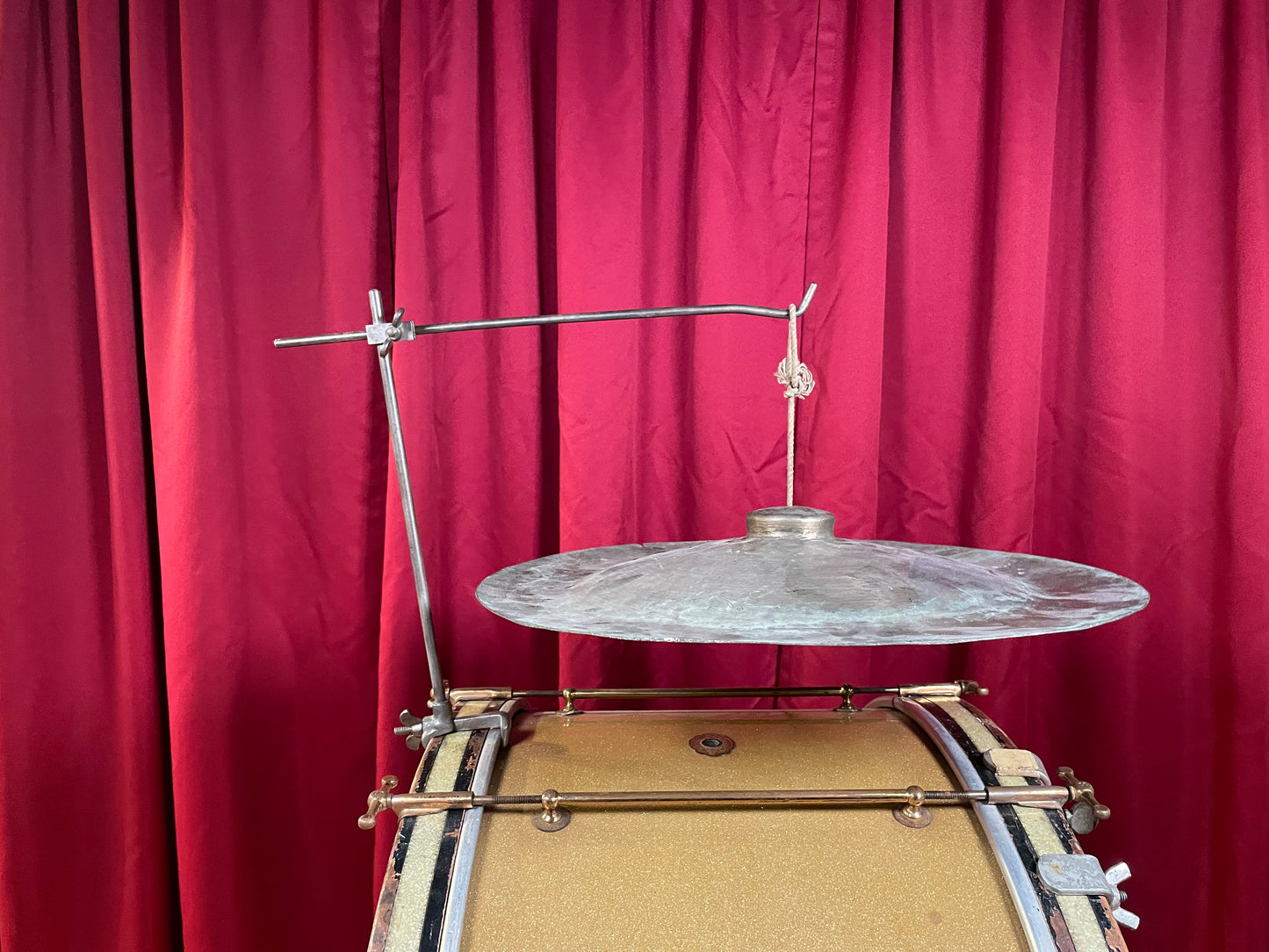 1920s Ludwig No. 476 Upright Crash Cymbal Holder Hoop Mounted Cymbal Arm