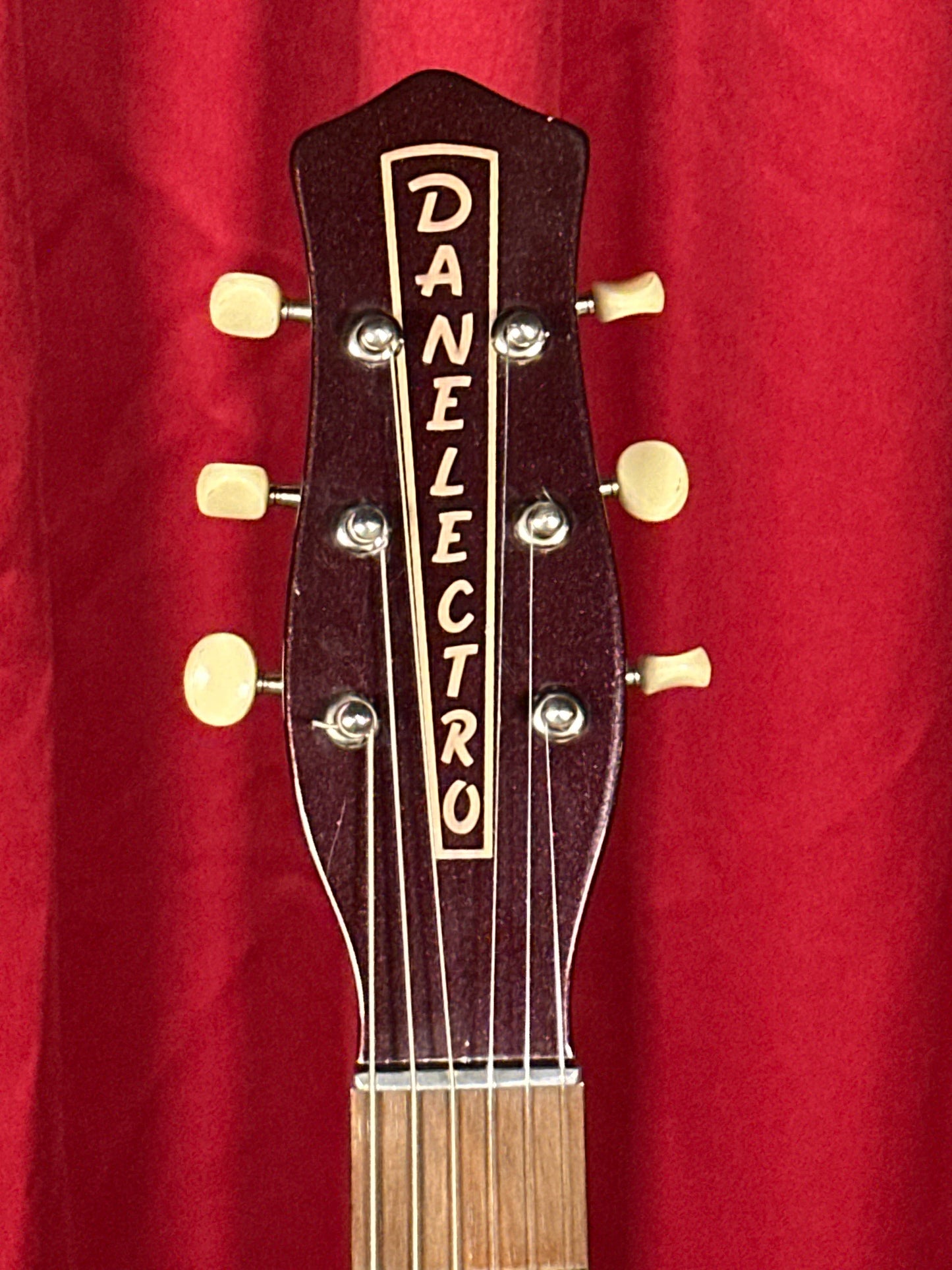 1990s Danelectro '56 U-2 Reissue Electric Guitar Beatnik Burgundy Purple Sparkle