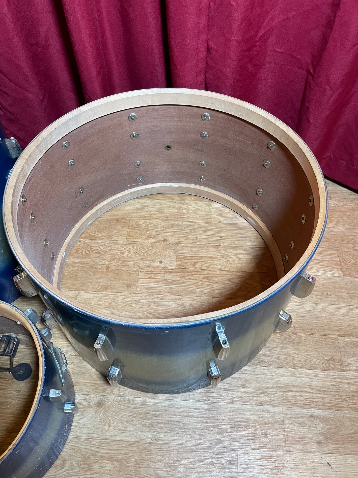 Vintage Slingerland Radio King Drum Set Blue/Silver Duco 24/13/16