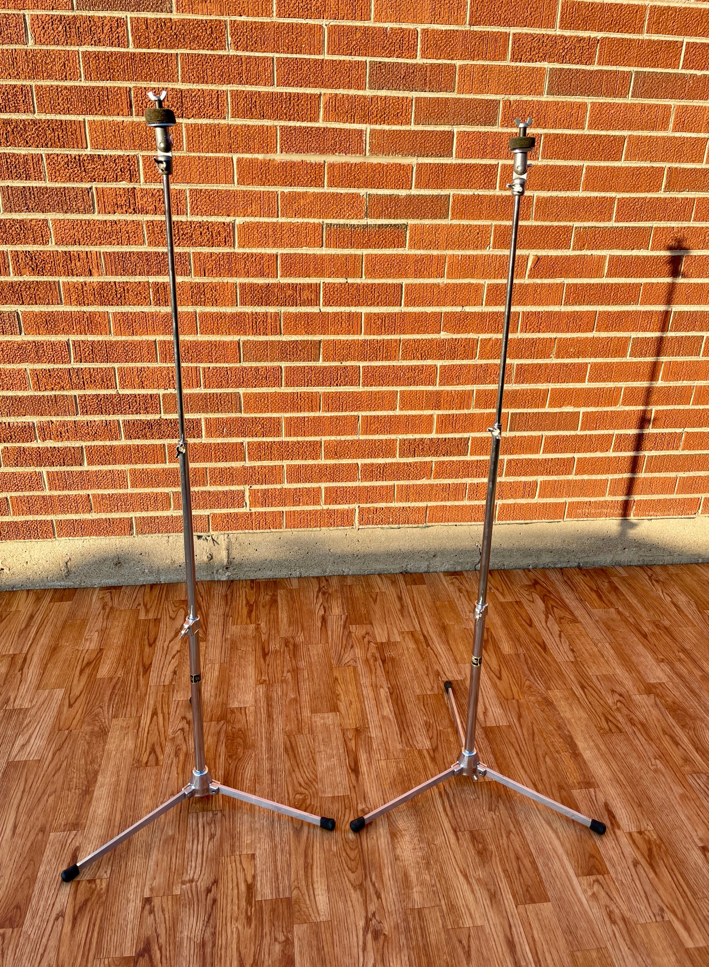 1960s Slingerland No. 33F Flush Base Cymbal Stand Pair - CLEAN!