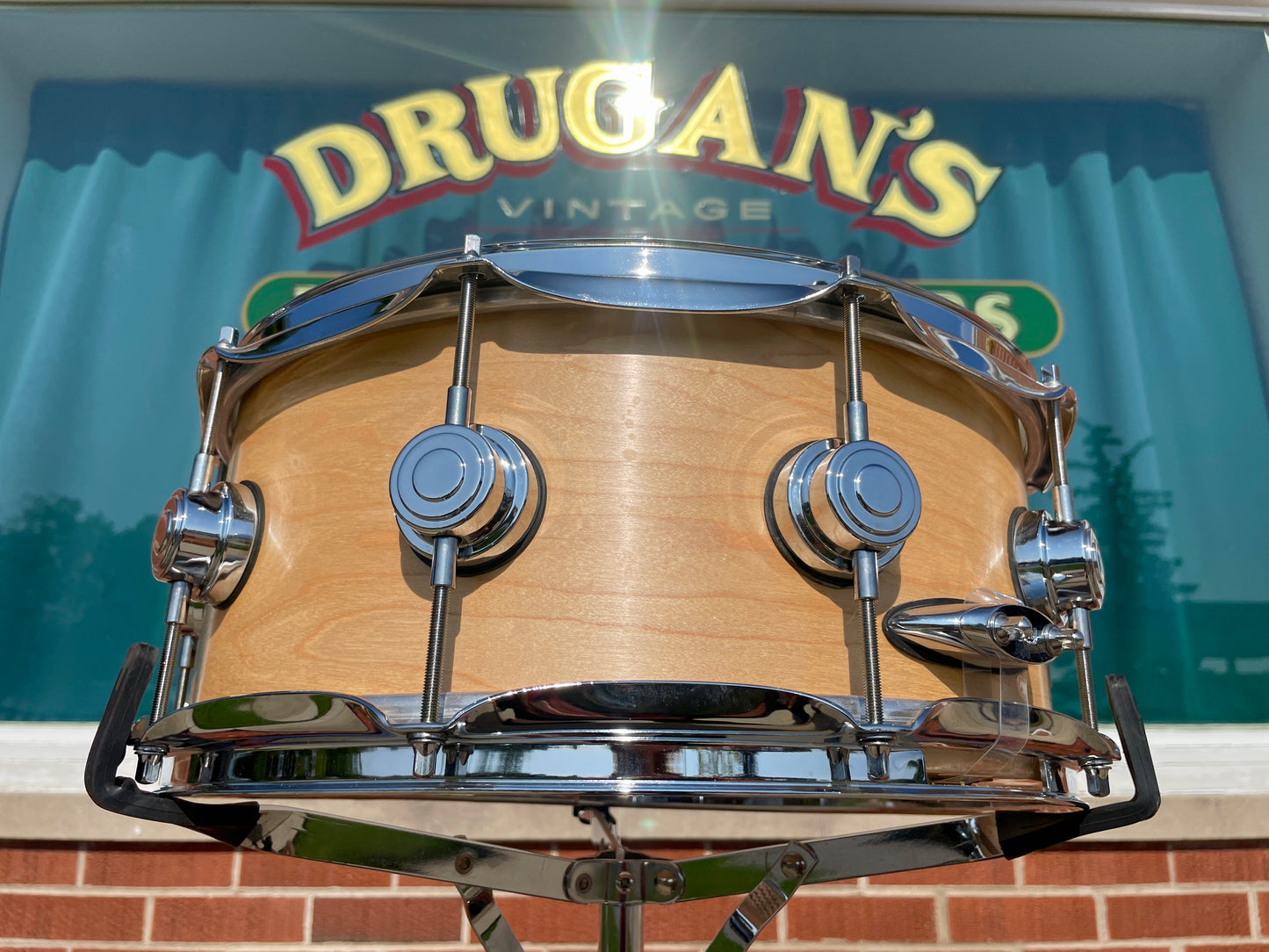 2007 DW Collector's Series 6x14 Maple Snare Drum Natural Drum Workshop Ten & Six