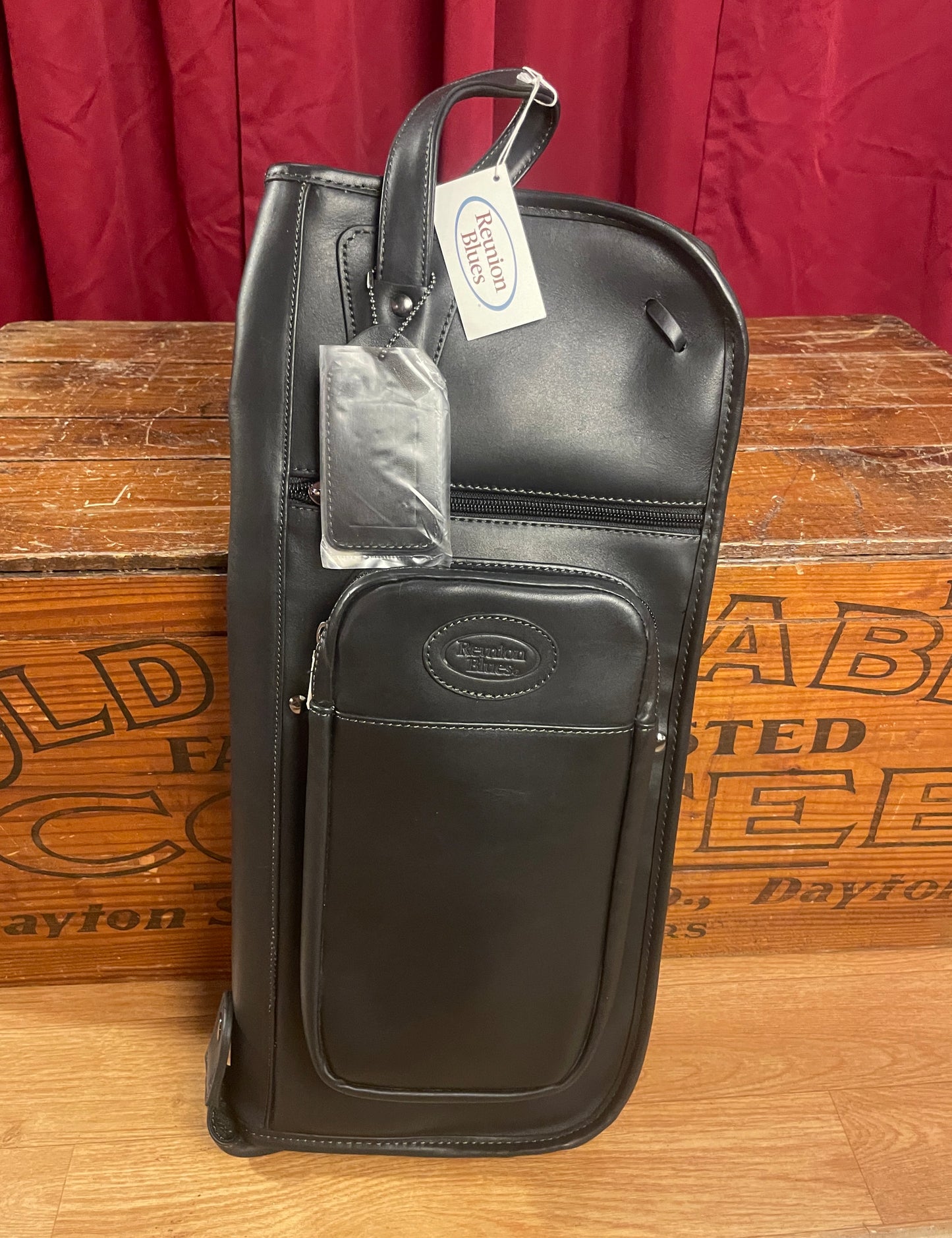 Reunion Blues Extra Large Black Leather Stick & Mallet Bag