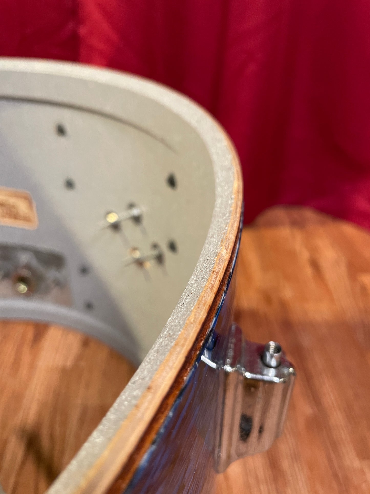 1970s Rogers PowerTone 14x22 Bass Drum Blue Onyx Pearl 22x14