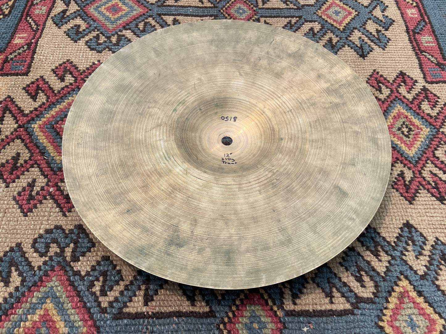 12" Vintage 1940s-1950s Zildjian A Trans Stamp Splash Cymbal 310g
