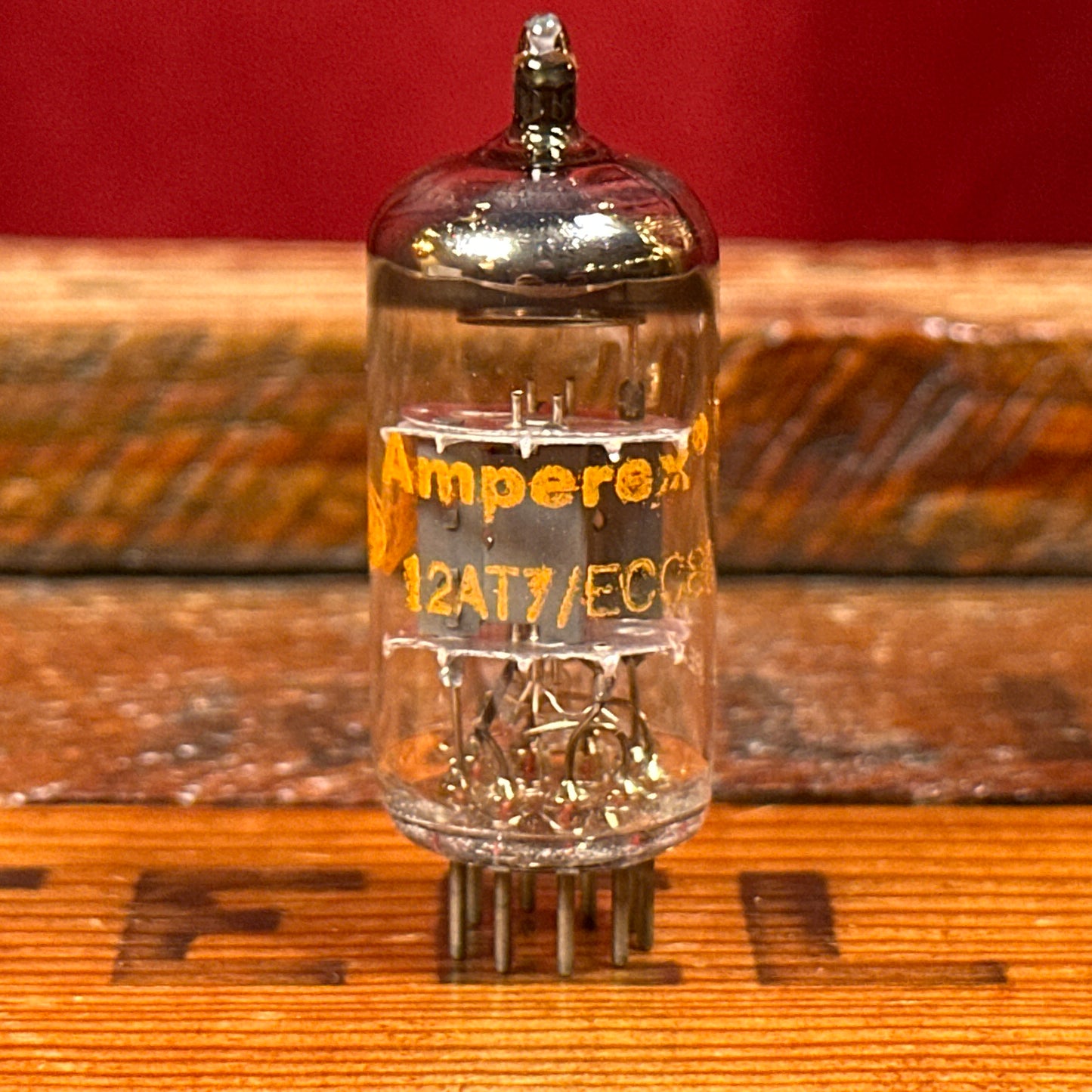 Vintage Amperex 12AT7 Preamp Tube ECC81 Valve Mullard Blackburn Factory #248