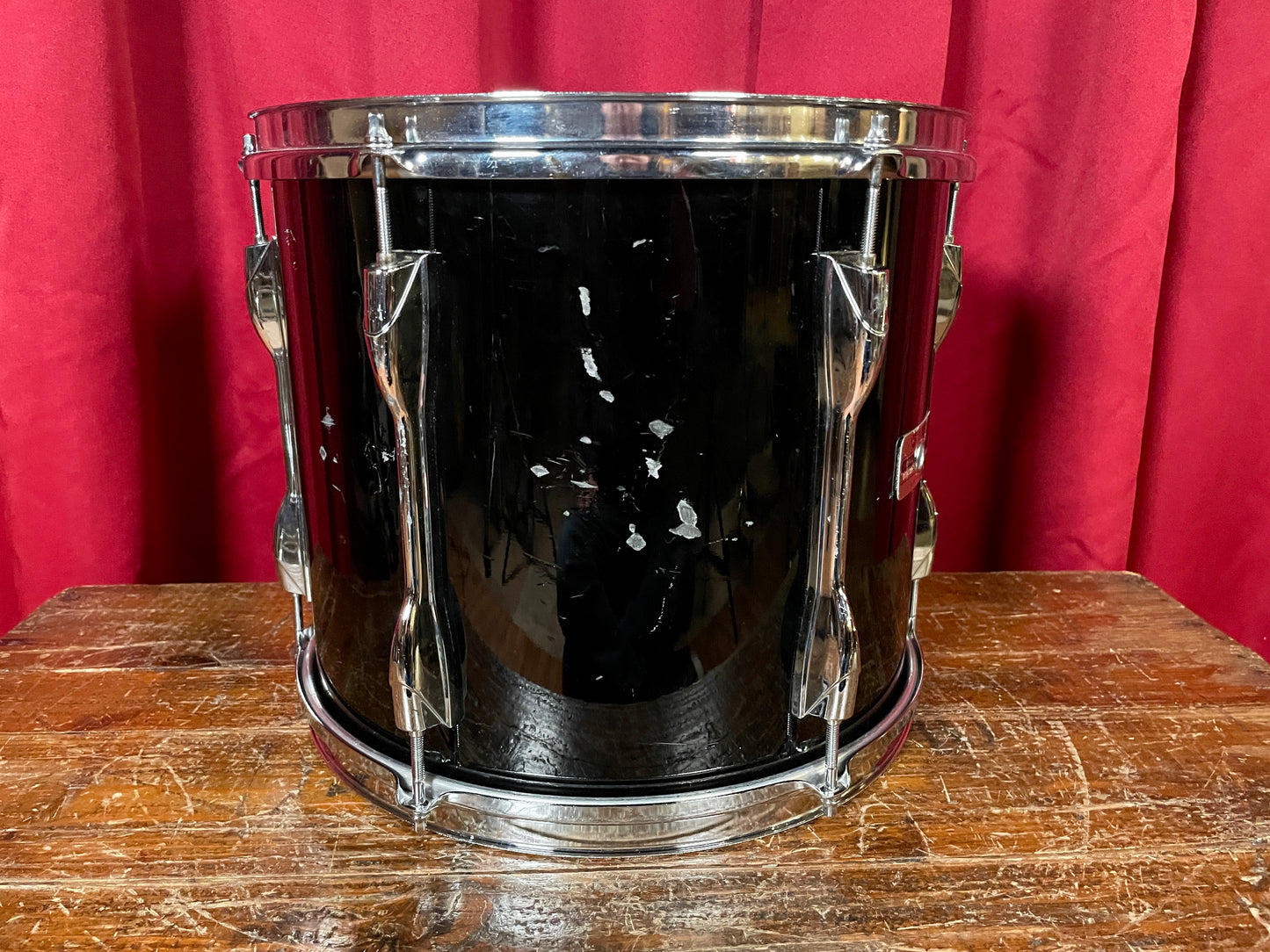 1980s Yamaha Recording Custom 11x13 Tom Drum Single Piano Black 13x11
