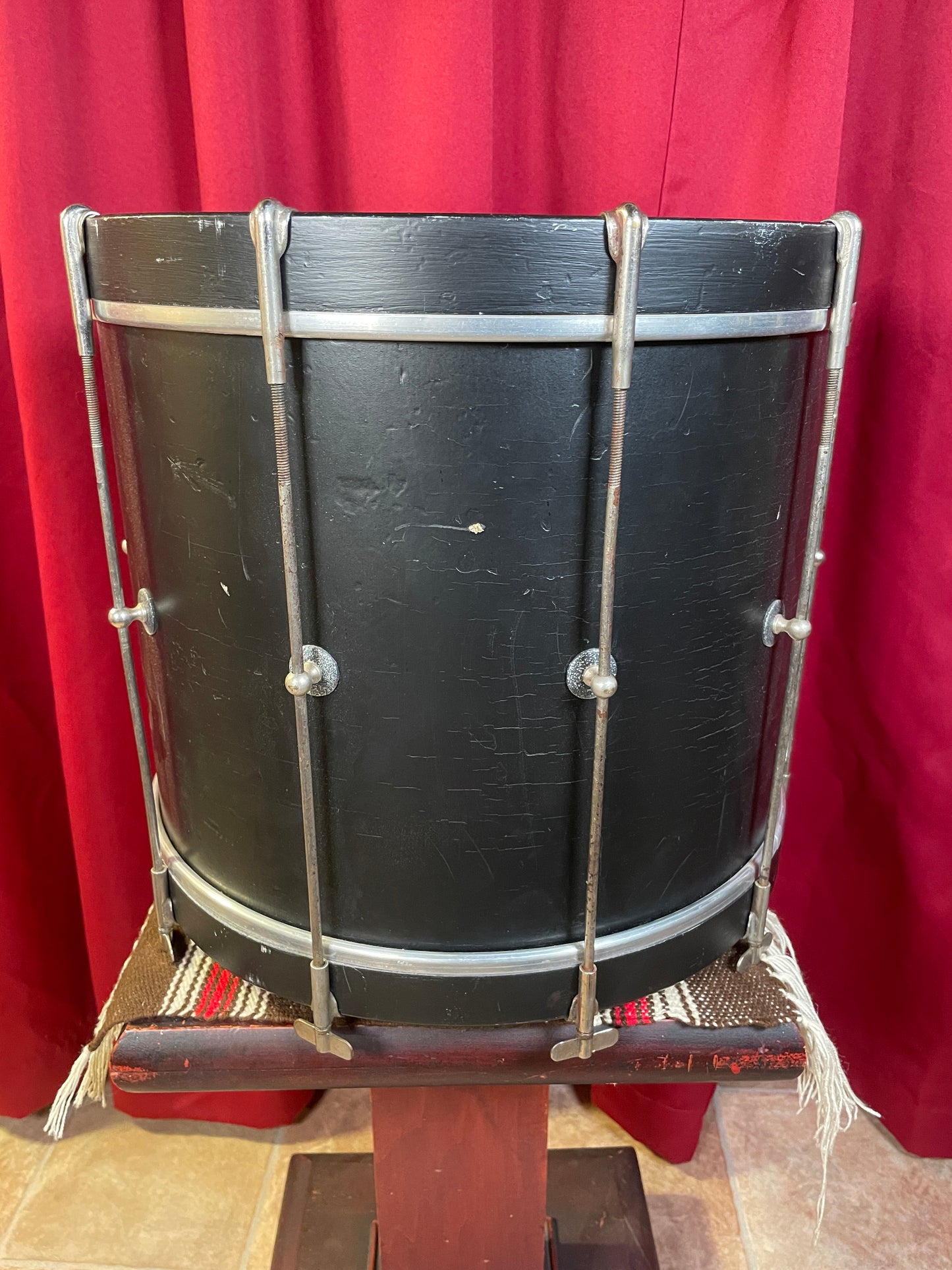 1930s Ludwig 12x15 Parade Marching Snare / Bop Bass Drum Black