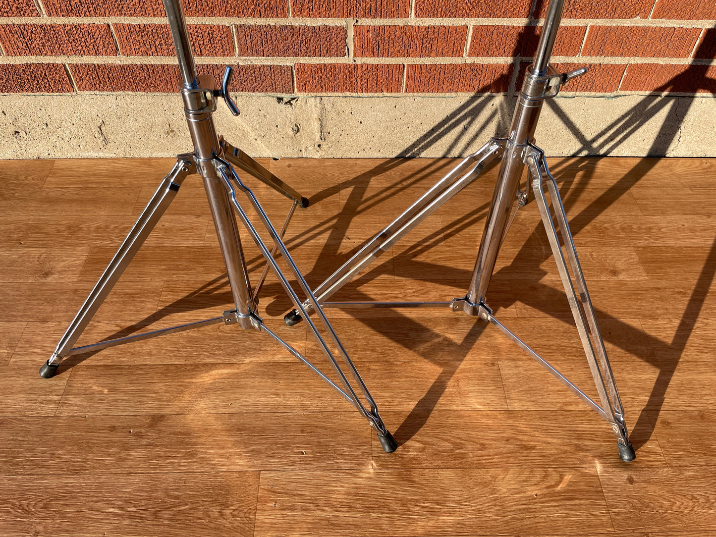 1970s Rogers Samson II 48-0512 Floor Cymbal Stand Pair Swiv-O-Matic