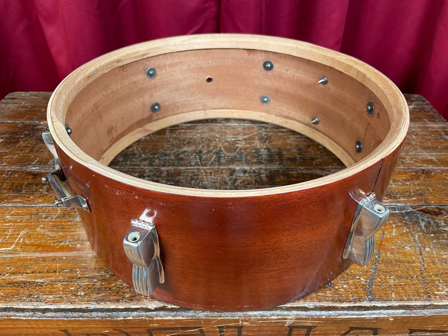 1957 WFL Ludwig 5.5x14 Model 491 Supreme Concert / Pioneer Snare Drum Mahogany