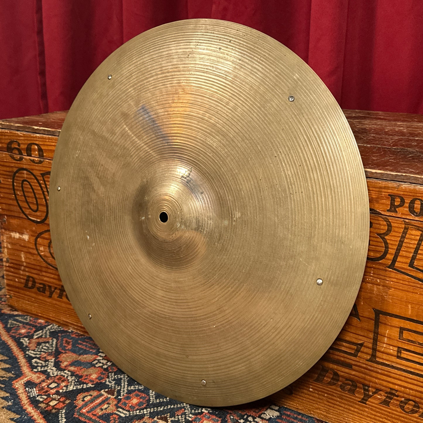 19" Zildjian A 47-53 Trans Stamp Sizzle Ride Cymbal w/ Rivets 1686g *Video Demo*