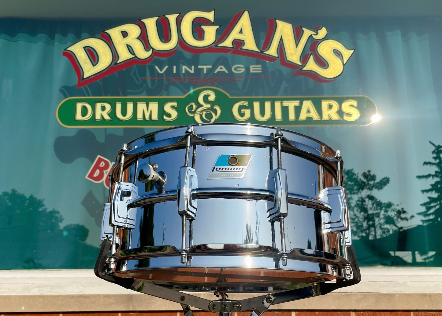 1970s Ludwig 6.5x14 LM402 Supraphonic Snare Drum