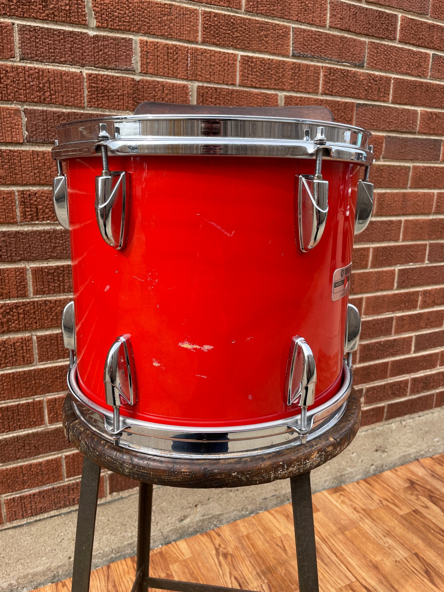 1980s Yamaha 12" Power Tour Custom Tom Drum Single Red Wood 12x10 10x12