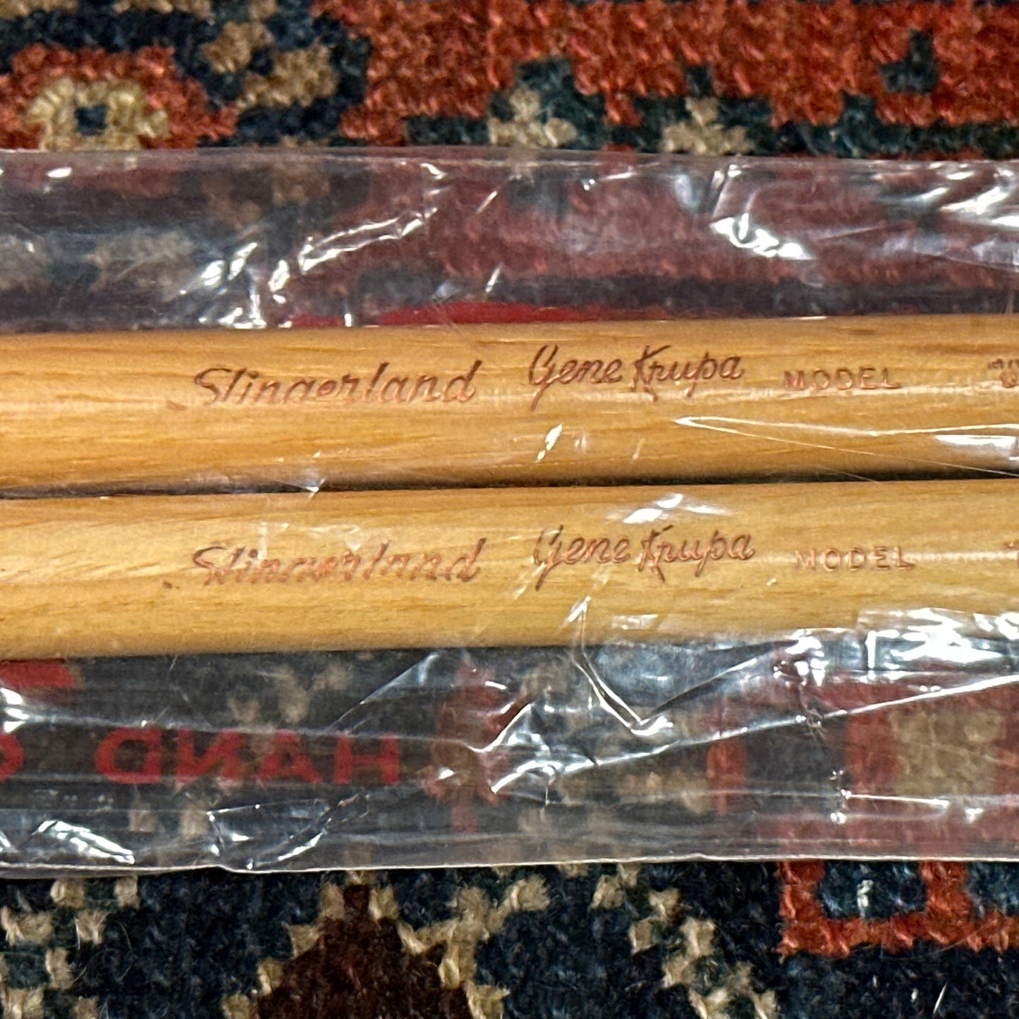 1970s Slingerland Gene Krupa GK Wood Tip Drum Sticks w/ Original Bag NOS