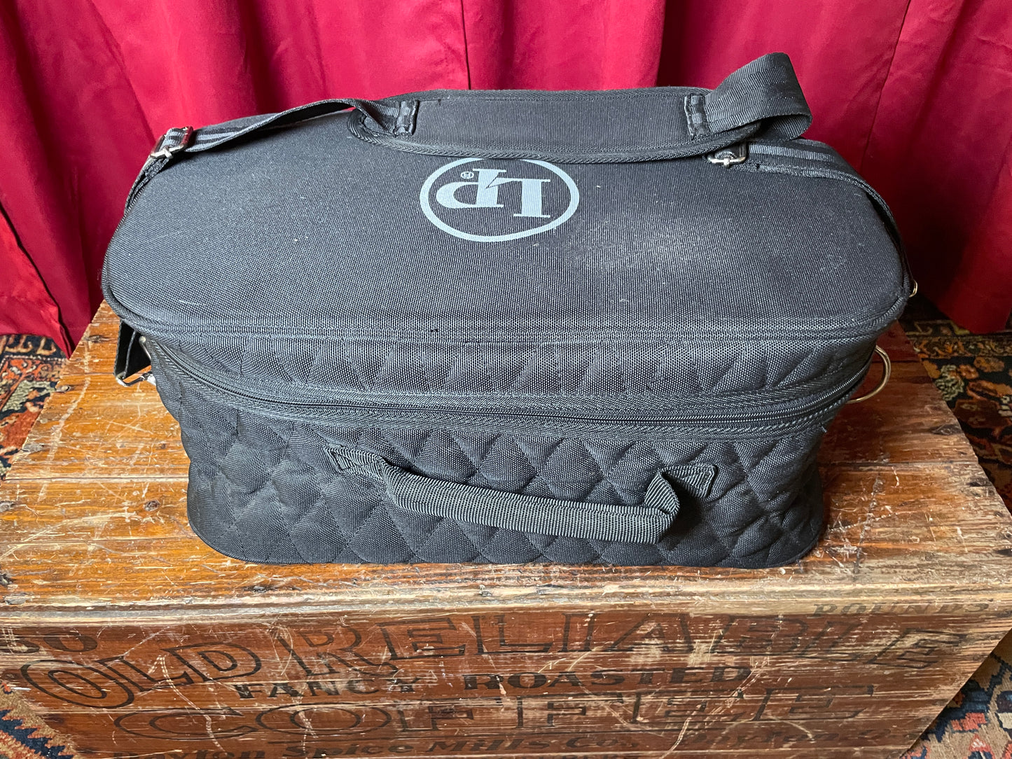 Toca 7 & 8-1/2" Players Series Fiberglass Bongos Black w/ LP Carrying Bag 4070BK