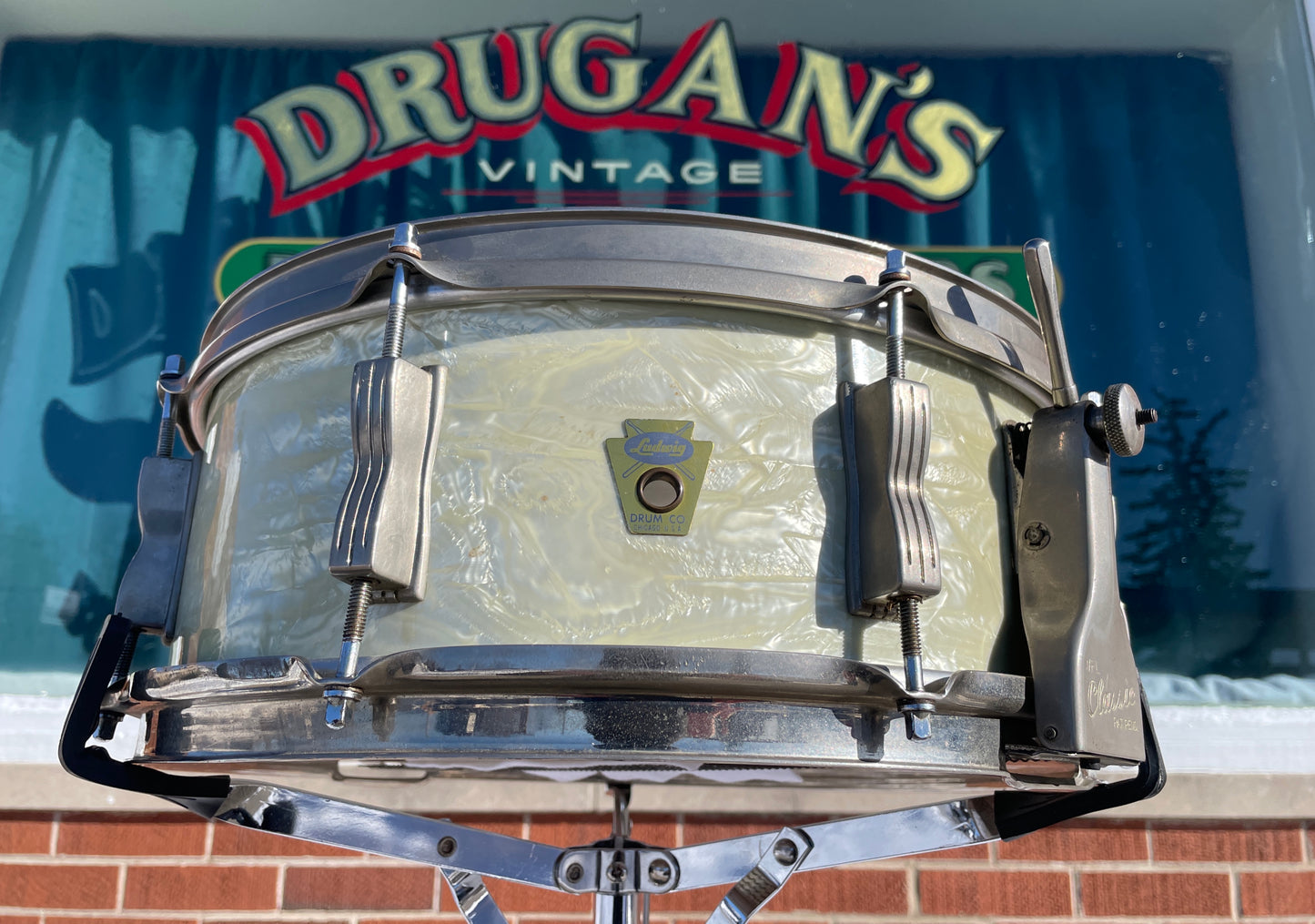1959 Ludwig No. 900P Buddy Rich Super Classic 5.5x14 Snare Drum White Marine Pearl WMP