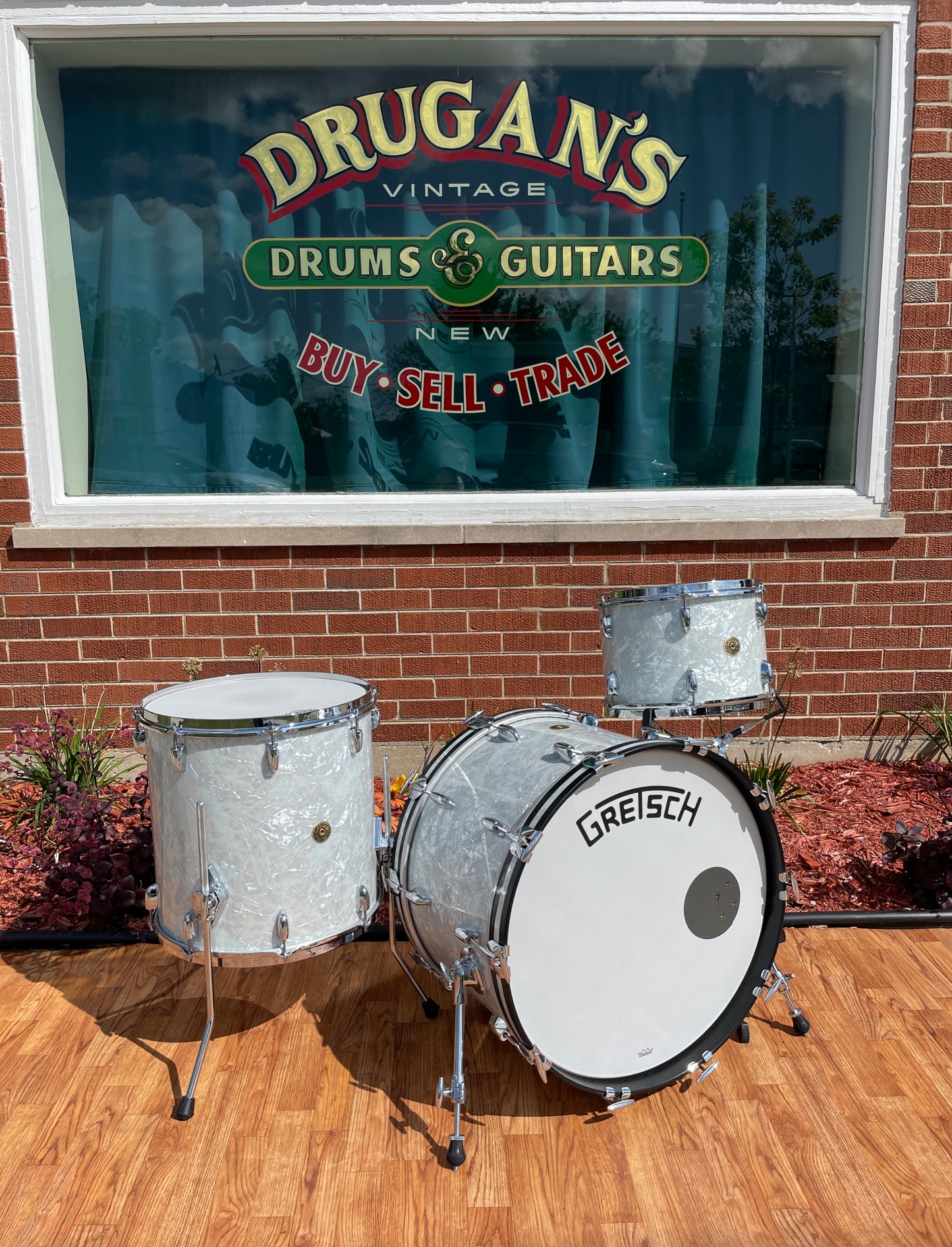 Gretsch Broadkaster Drum Set White Marine Pearl