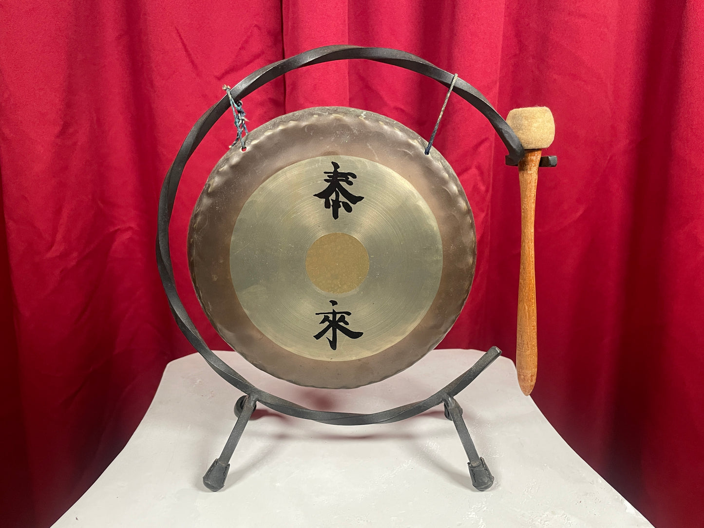 1960s 7" Paiste / Ludwig Dinner Gong w/ Stand & Striker No. 750