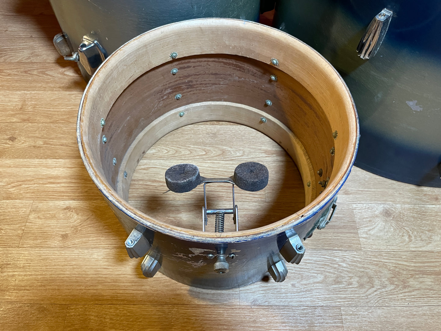 Vintage Slingerland Radio King Drum Set Blue/Silver Duco 24/13/16