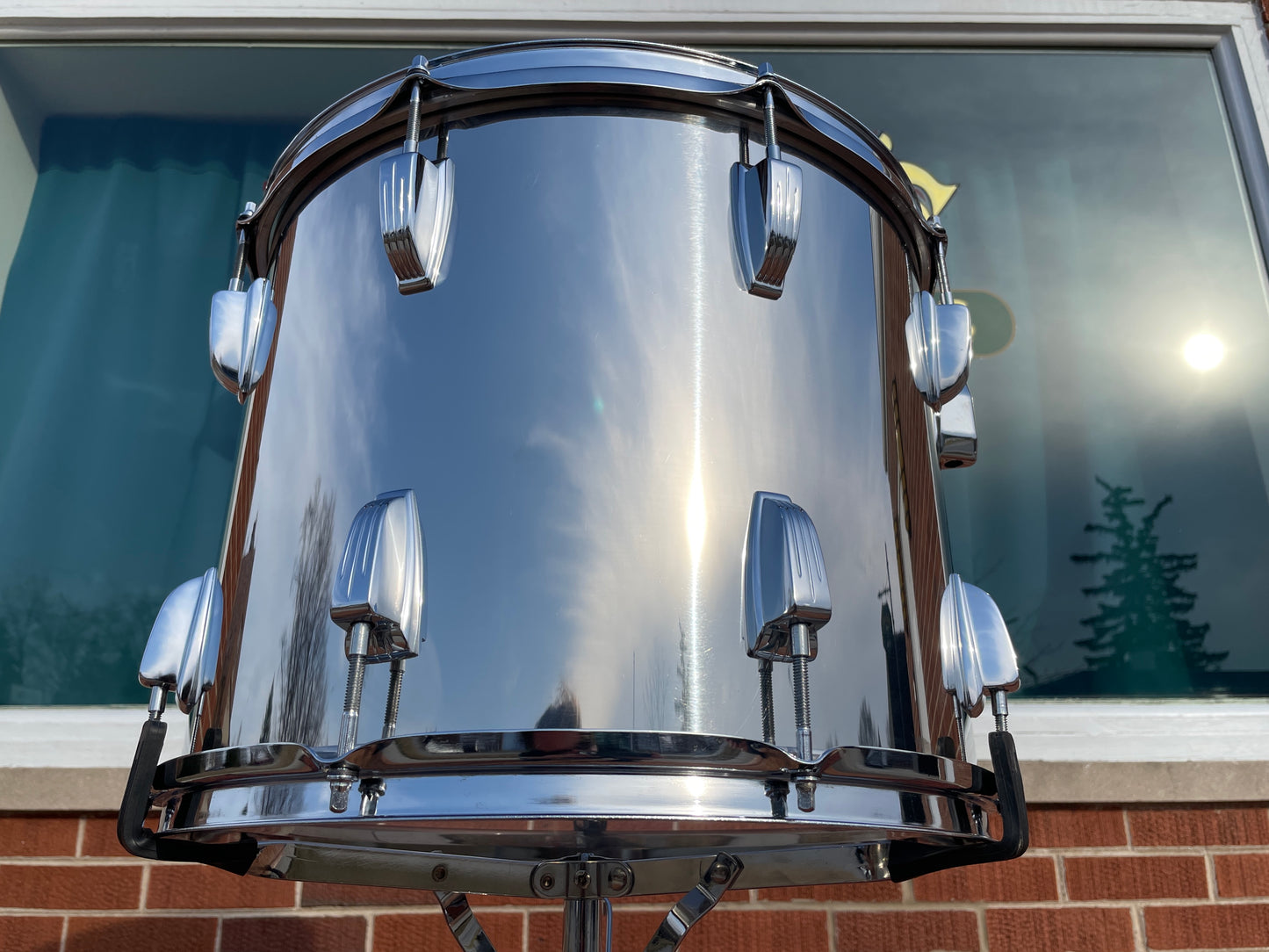 1970s Ludwig 12x15 Stainless Steel Tom Drum