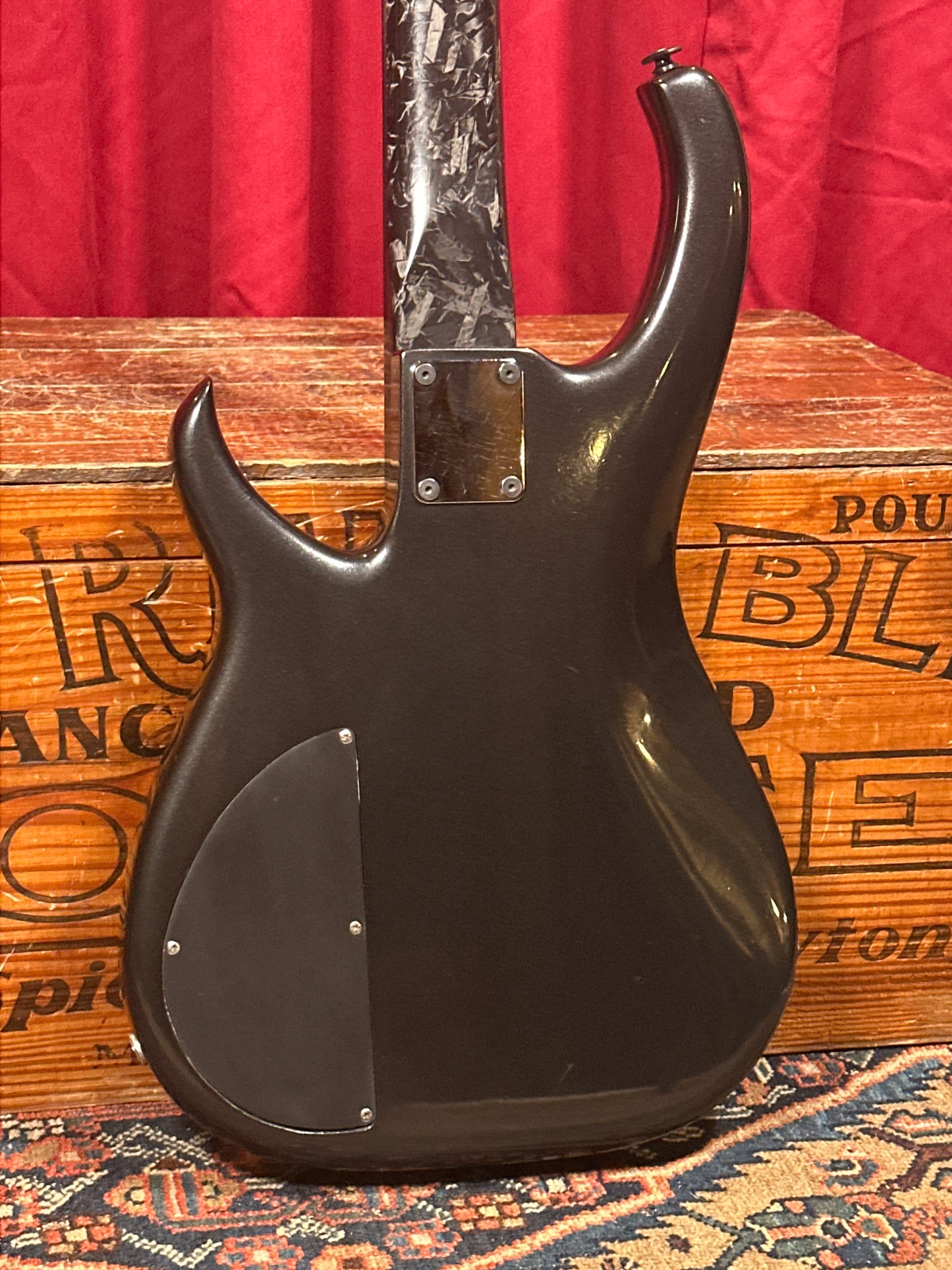 1987 Modulus Graphite 4-String Bass Guitar Black Bartolini J-Bass