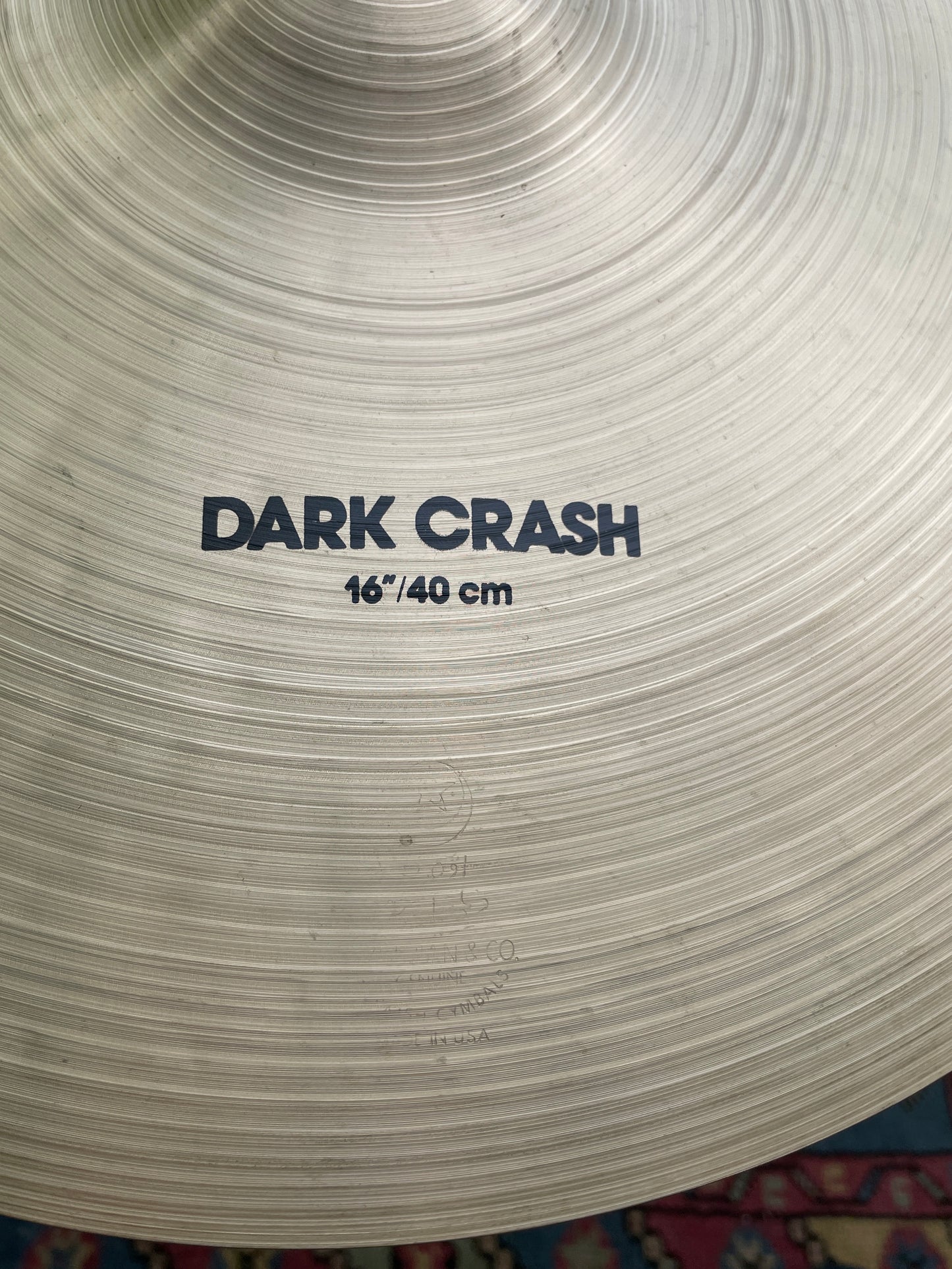 16" Zildjian K Dark Crash Cymbal 1184g IAK *Video Demo*