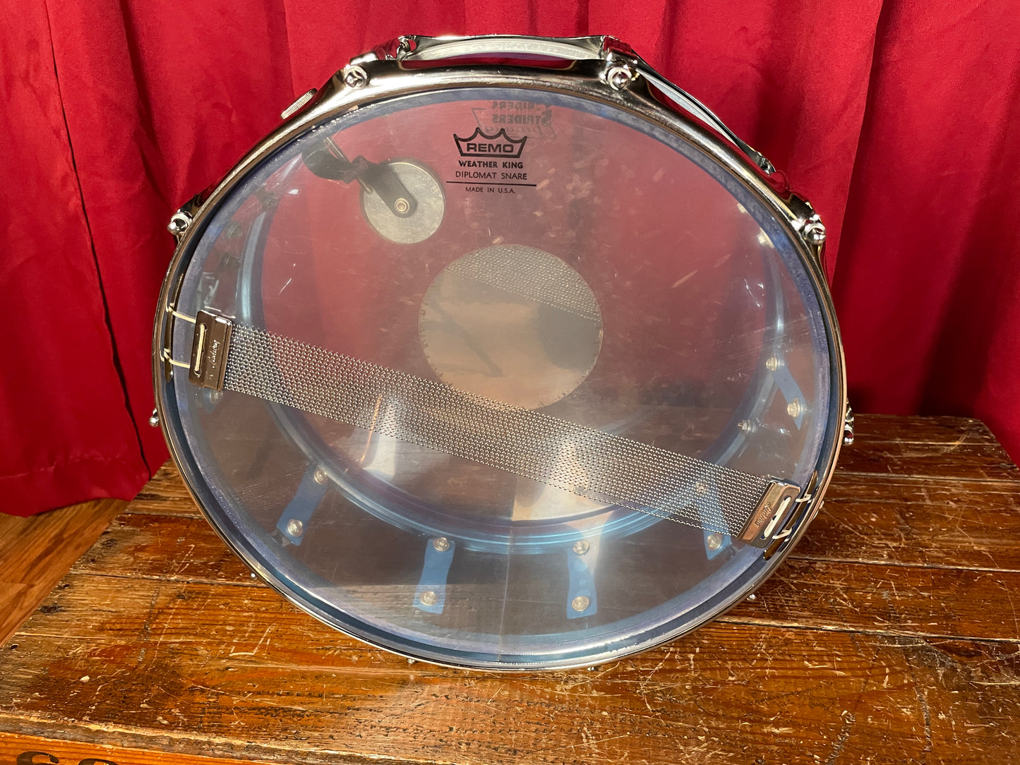 1970s Ludwig 5x14 Blue Vistalite Snare Drum