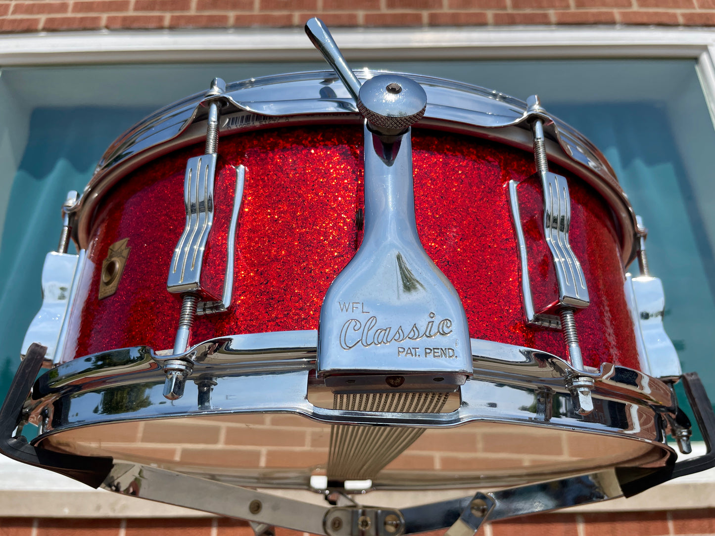 1962 Ludwig Super Classic 5.5x14 Snare Drum Red Sparkle