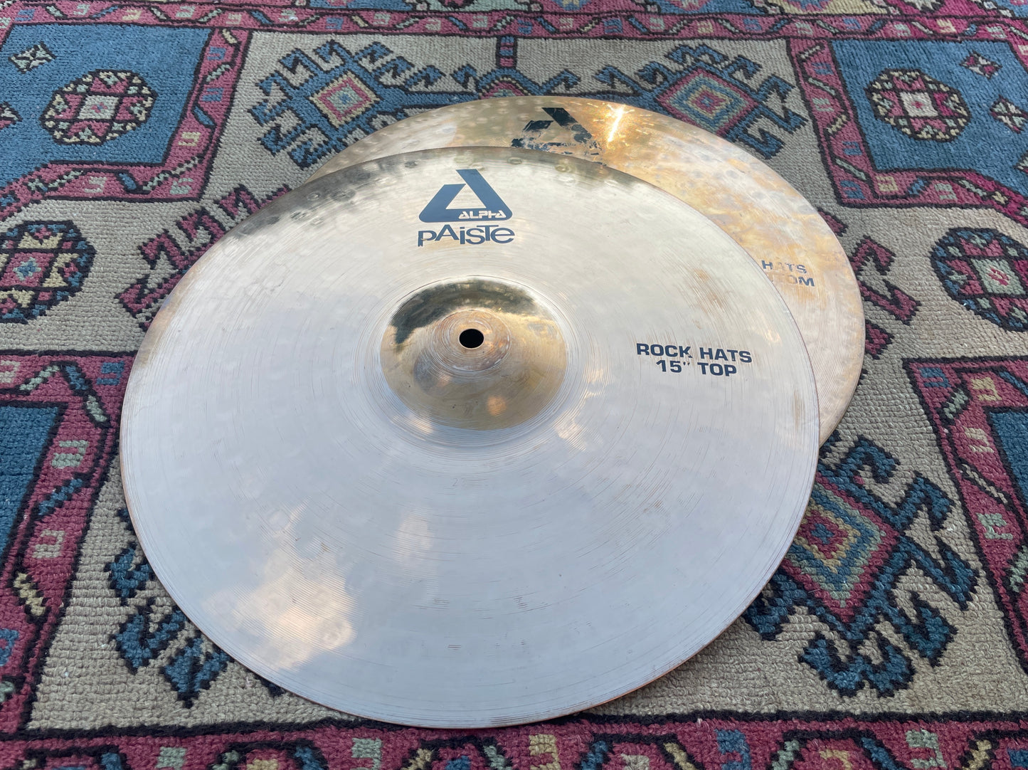 15" Paiste Alpha Rock Hats Hi-Hat Cymbal Pair 1141g/1575g *Video Demo*